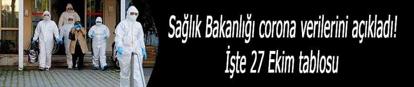 Sağlık Bakanlığı corona verilerini açıkladı! İşte 27 Ekim tablosu